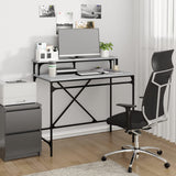 vidaXL Bureau 100x50x90 cm bewerkt hout en ijzer sonoma eikenkleur