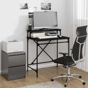 vidaXL Bureau 100x50x90 cm bewerkt hout en ijzer sonoma eikenkleur
