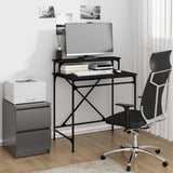 vidaXL Bureau 100x50x90 cm bewerkt hout en ijzer sonoma eikenkleur