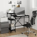 vidaXL Bureau schappen 135x50x90 bewerkt hout en ijzer sonoma eiken