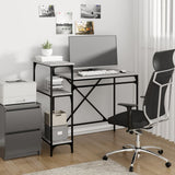 vidaXL Bureau schappen 135x50x90 bewerkt hout en ijzer sonoma eiken