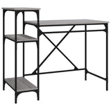 vidaXL Bureau schappen 135x50x90 bewerkt hout en ijzer sonoma eiken