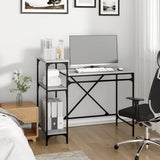 vidaXL Bureau schappen 135x50x90 bewerkt hout en ijzer sonoma eiken