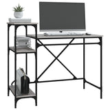 vidaXL Bureau schappen 135x50x90 bewerkt hout en ijzer sonoma eiken
