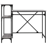vidaXL Bureau schappen 135x50x90 bewerkt hout en ijzer sonoma eiken