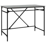 vidaXL Bureau 100x50x75 cm bewerkt hout en ijzer zwart