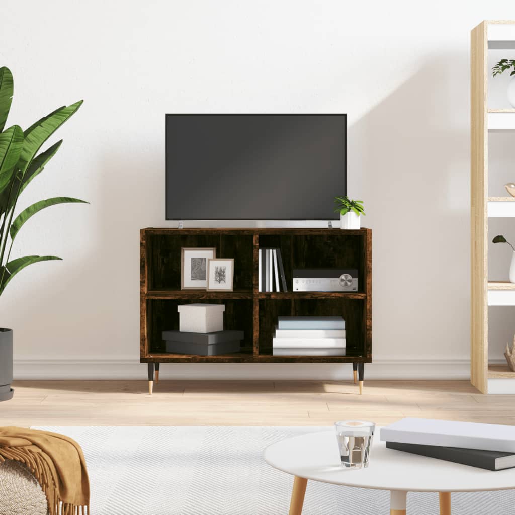 vidaXL Tv-meubel 69,5x30x50 cm bewerkt hout betongrijs