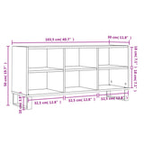 vidaXL Tv-meubel 103,5x30x50 cm bewerkt hout wit