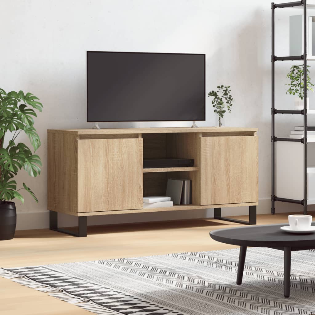 vidaXL Tv-meubel 104x35x50 cm bewerkt hout wit
