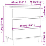 vidaXL Sideboard 60x35x70 cm engineered wood white