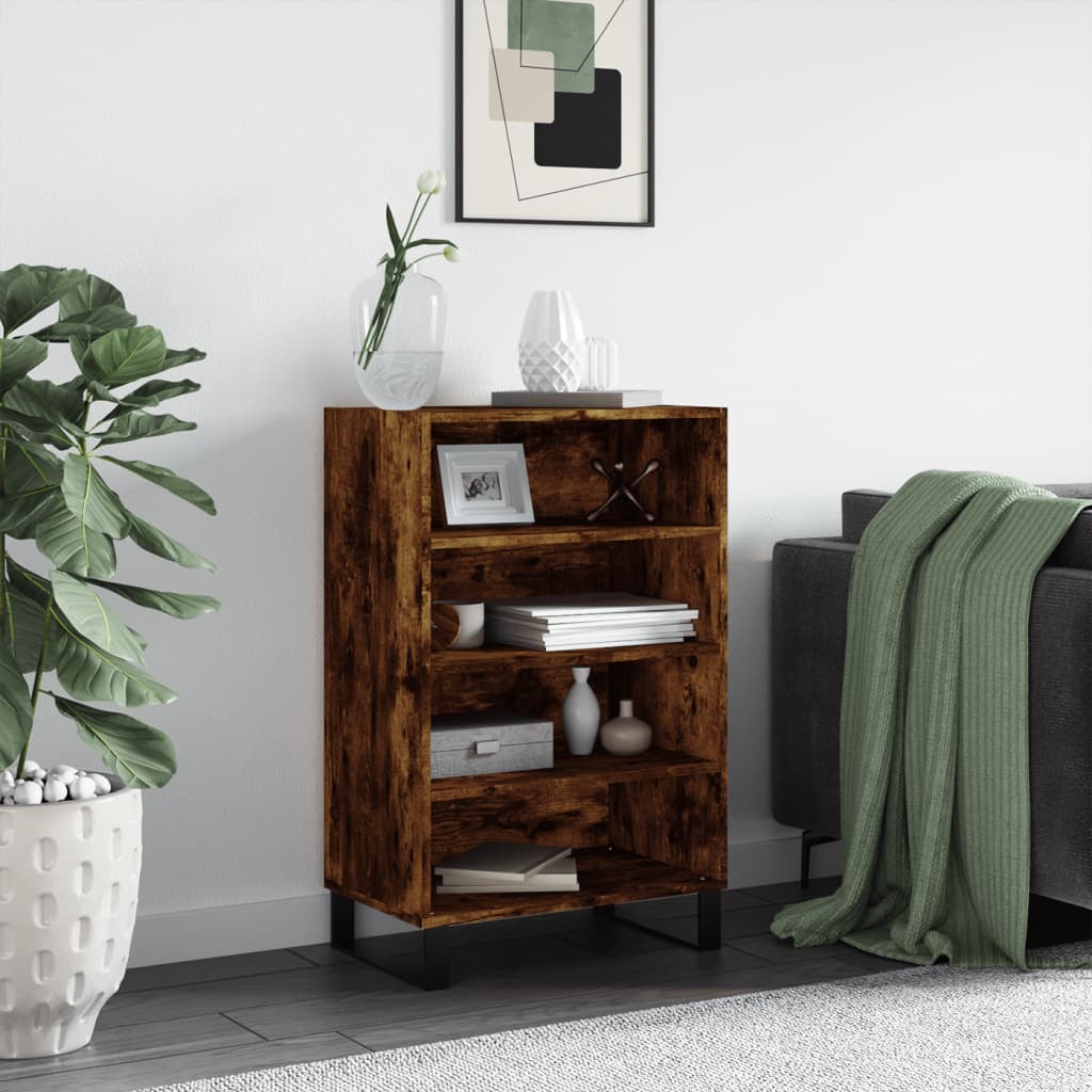 vidaXL Hoge kast 57x35x90 cm bewerkt hout wit
