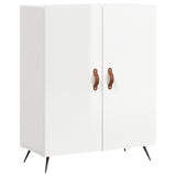 vidaXL Dressoir 69,5x34x90 cm bewerkt hout hoogglans wit