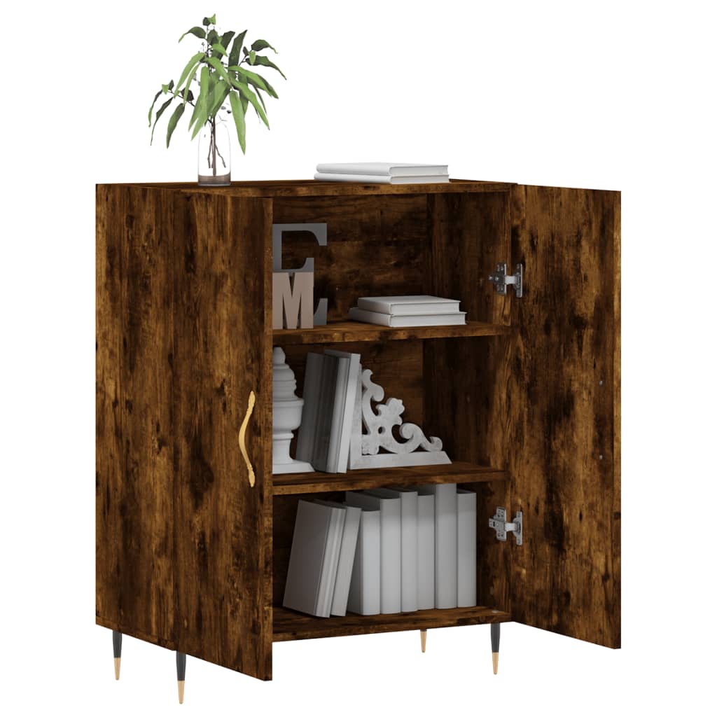 vidaXL Dressoir 69,5x34x90 cm bewerkt hout betongrijs