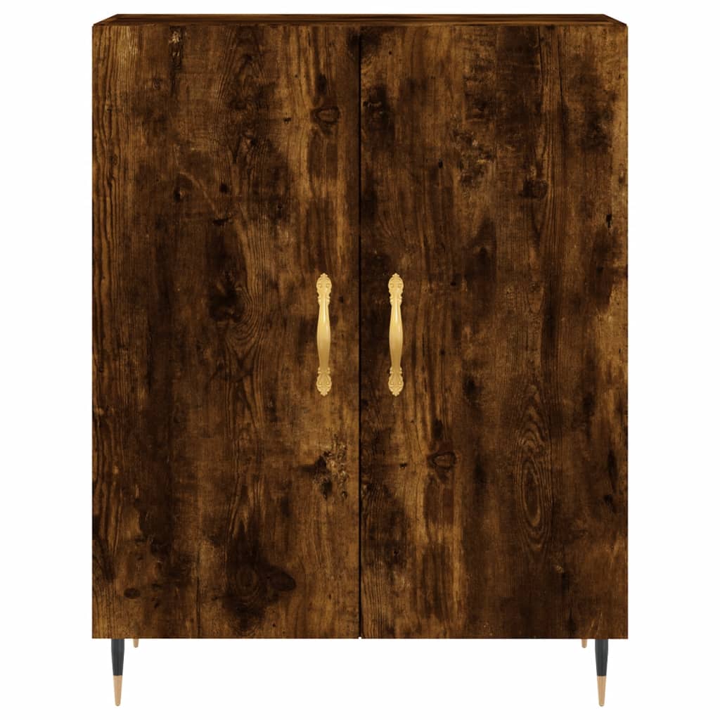 vidaXL Dressoir 69,5x34x90 cm bewerkt hout betongrijs