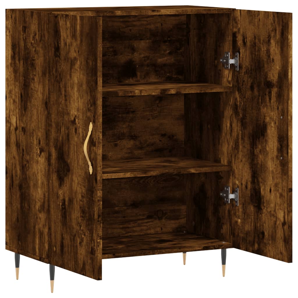 vidaXL Dressoir 69,5x34x90 cm bewerkt hout betongrijs