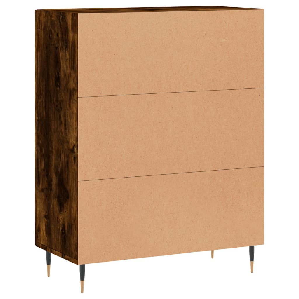 vidaXL Dressoir 69,5x34x90 cm bewerkt hout betongrijs