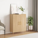 vidaXL Dressoir 69,5x34x90 cm bewerkt hout hoogglans wit