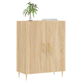 vidaXL Dressoir 69,5x34x90 cm bewerkt hout hoogglans wit