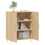 vidaXL Dressoir 69,5x34x90 cm bewerkt hout hoogglans wit