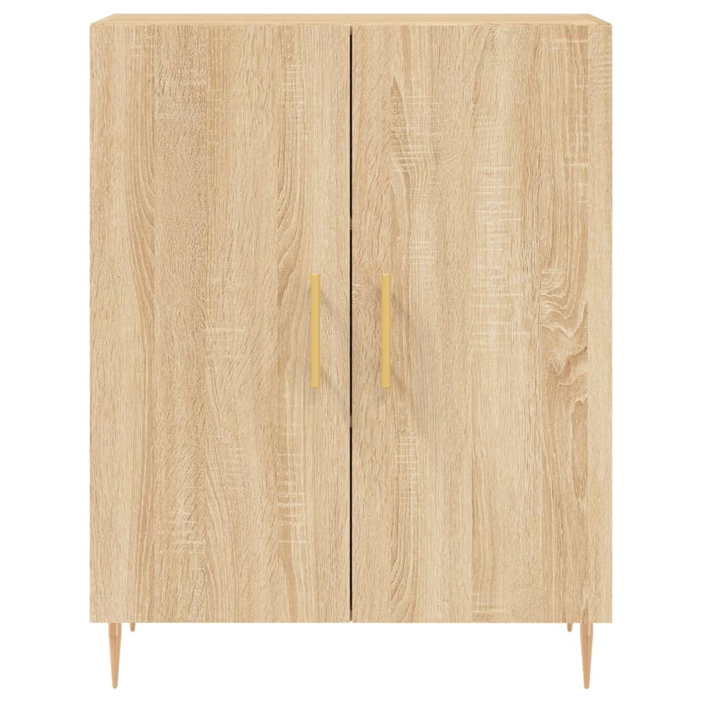 vidaXL Dressoir 69,5x34x90 cm bewerkt hout hoogglans wit