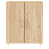 vidaXL Dressoir 69,5x34x90 cm bewerkt hout hoogglans wit