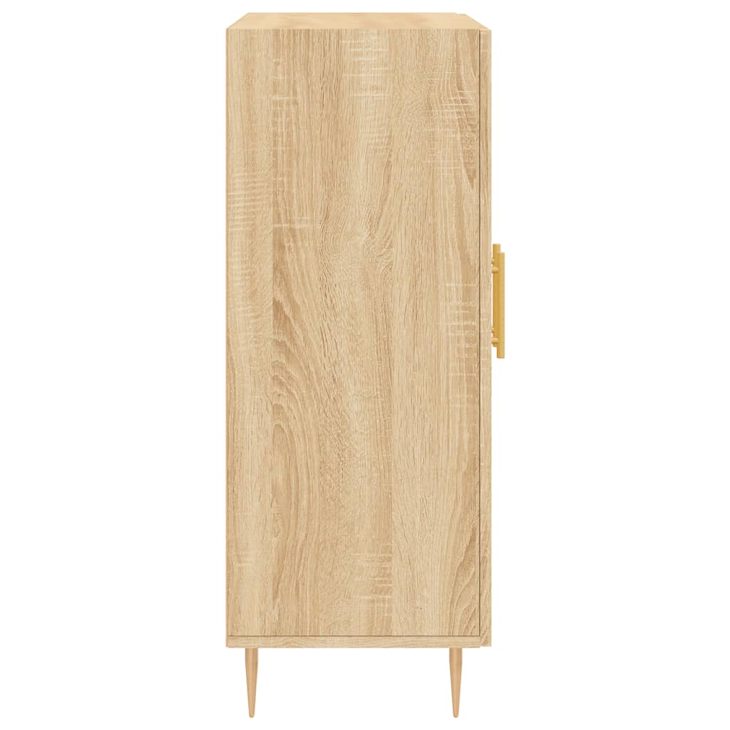 vidaXL Dressoir 69,5x34x90 cm bewerkt hout hoogglans wit