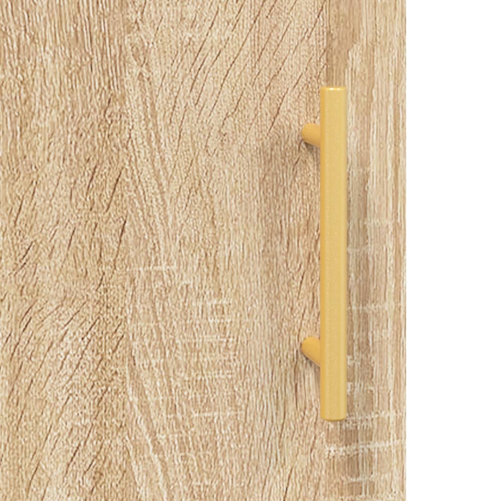 vidaXL Dressoir 69,5x34x90 cm bewerkt hout hoogglans wit