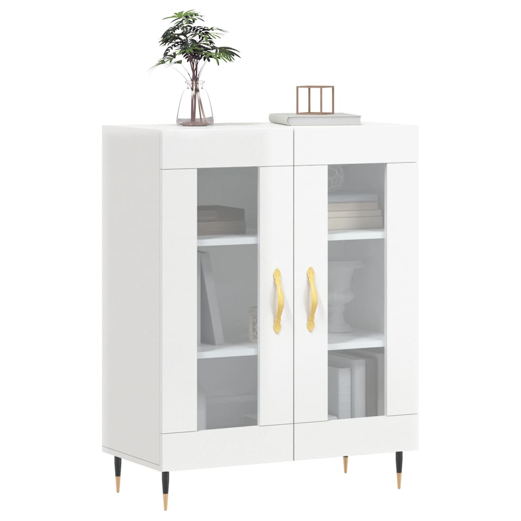 vidaXL Dressoir 69,5x34x90 cm bewerkt hout zwart