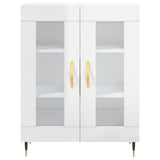 vidaXL Dressoir 69,5x34x90 cm bewerkt hout zwart