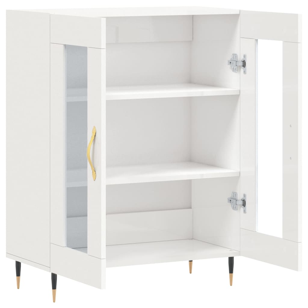 vidaXL Dressoir 69,5x34x90 cm bewerkt hout zwart