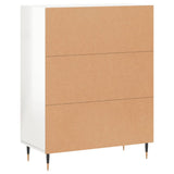vidaXL Dressoir 69,5x34x90 cm bewerkt hout zwart