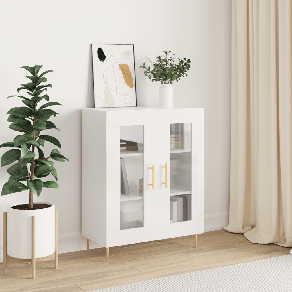 vidaXL Dressoir 69,5x34x90 cm bewerkt hout wit