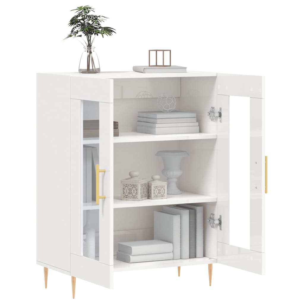 vidaXL Dressoir 69,5x34x90 cm bewerkt hout wit