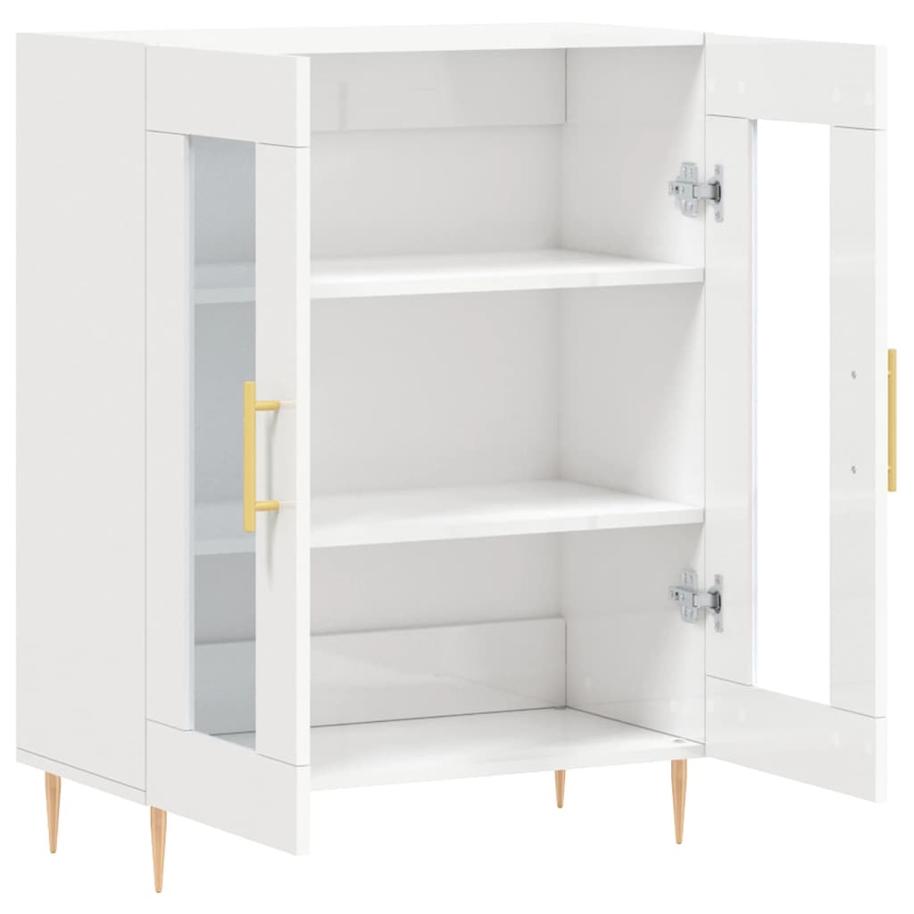 vidaXL Dressoir 69,5x34x90 cm bewerkt hout wit