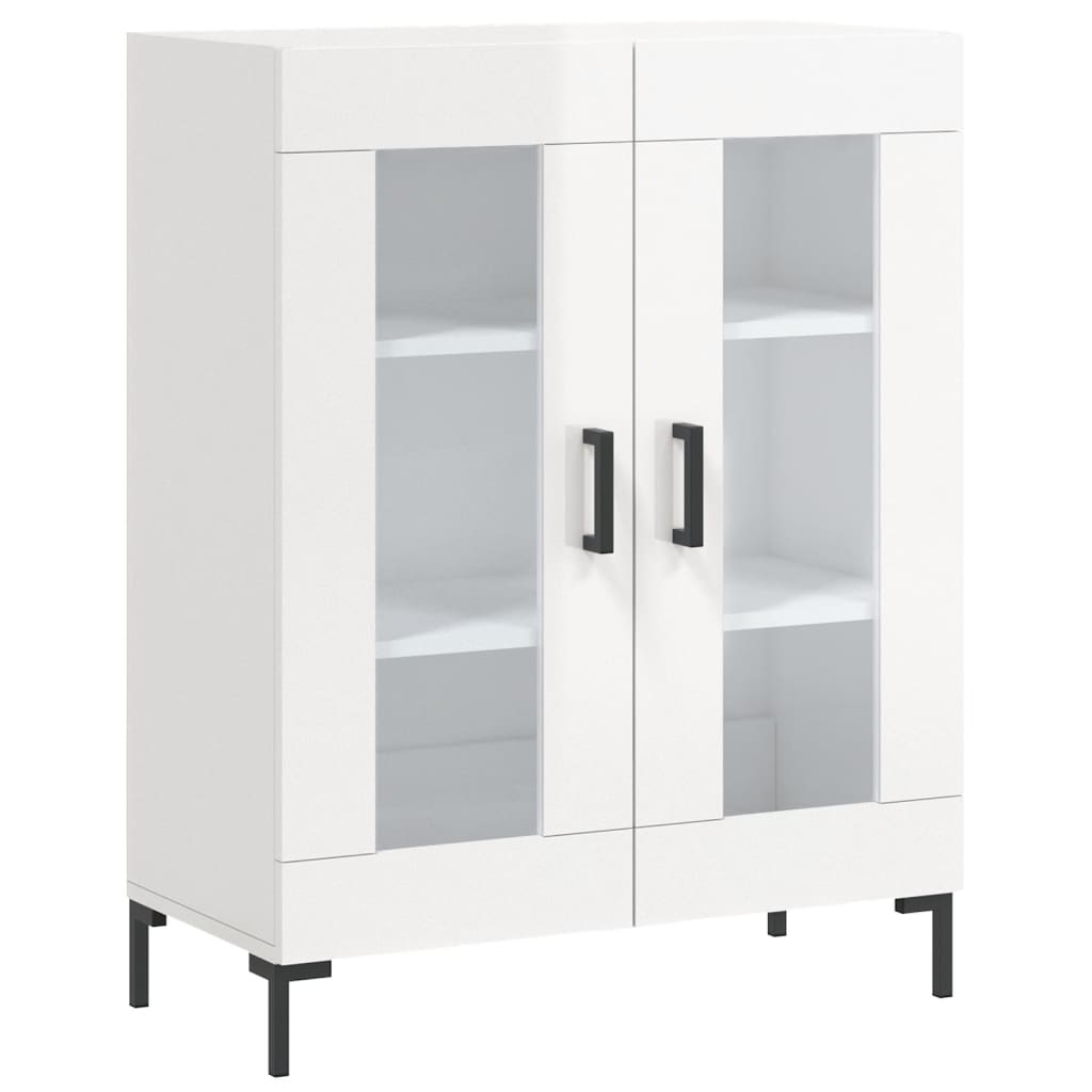 vidaXL Sideboard 69.5x34x90 cm engineered wood high gloss white