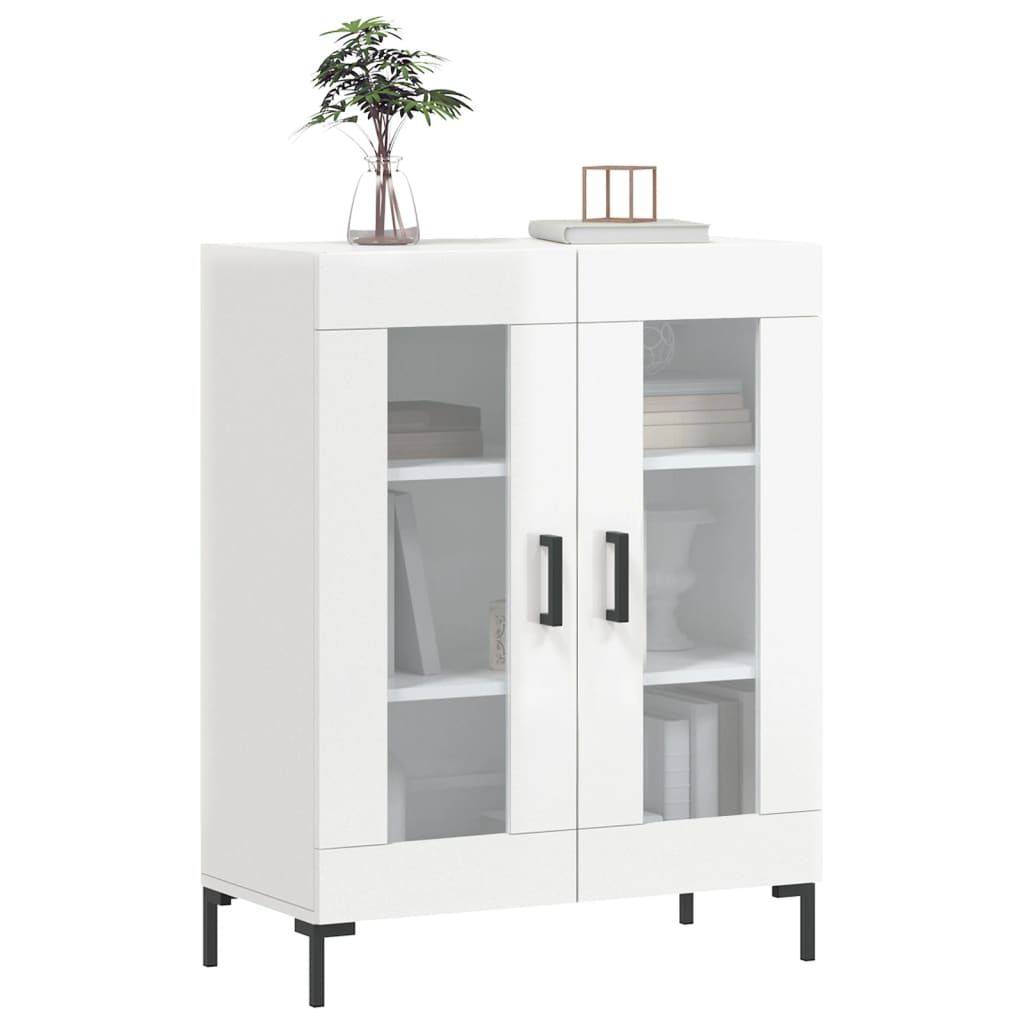 vidaXL Sideboard 69.5x34x90 cm engineered wood high gloss white