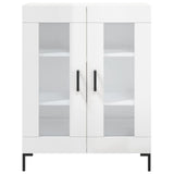 vidaXL Sideboard 69.5x34x90 cm engineered wood high gloss white