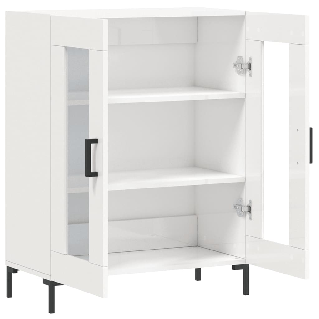 vidaXL Sideboard 69.5x34x90 cm engineered wood high gloss white