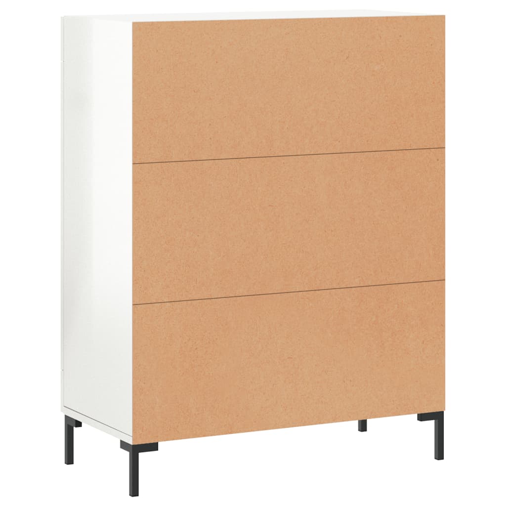 vidaXL Sideboard 69.5x34x90 cm engineered wood high gloss white