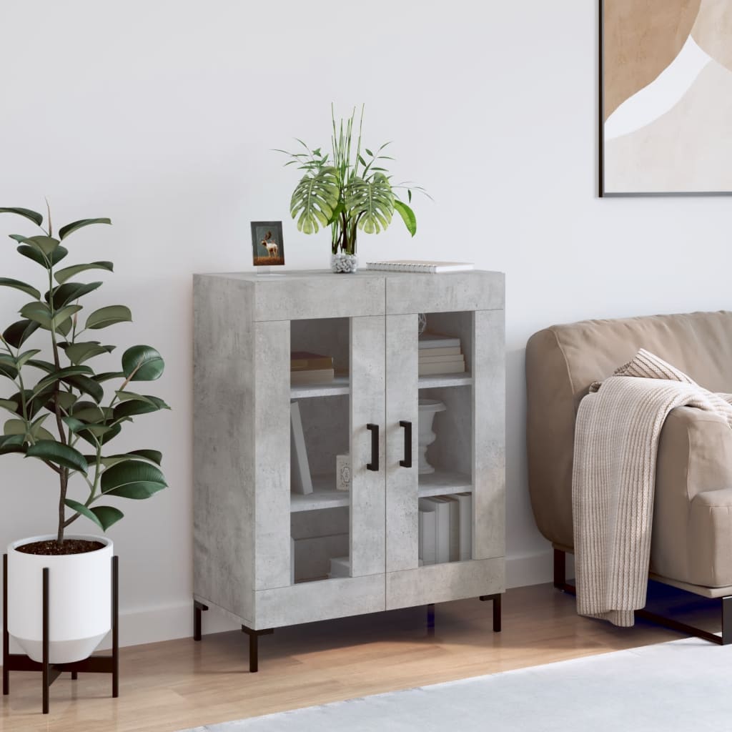 vidaXL Sideboard 69.5x34x90 cm engineered wood high gloss white