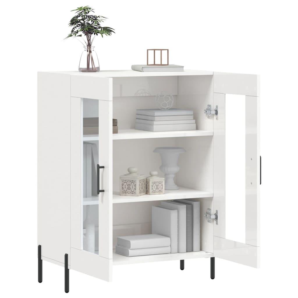 vidaXL Dressoir 69,5x34x90 cm bewerkt hout wit