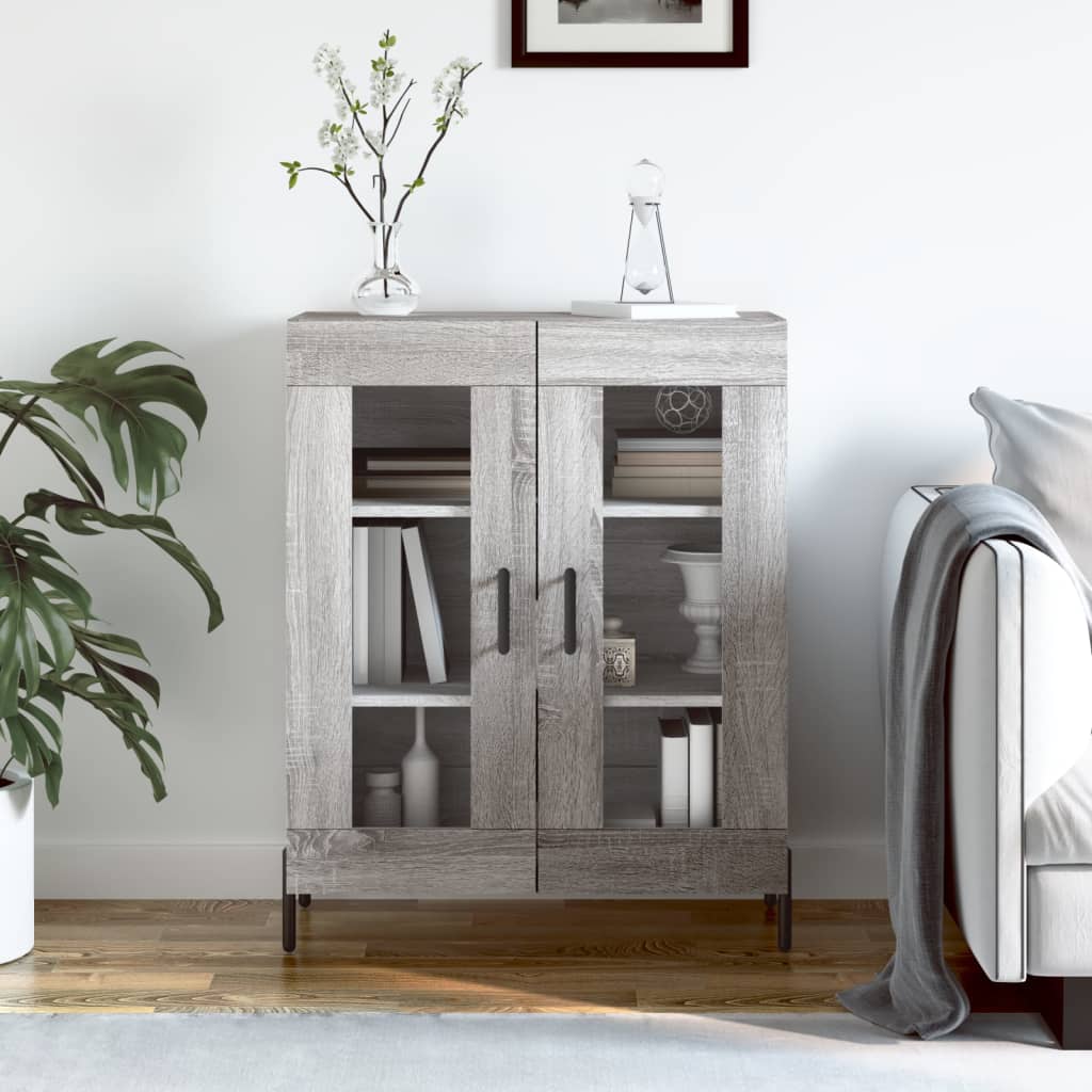 vidaXL Dressoir 69,5x34x90 cm bewerkt hout wit