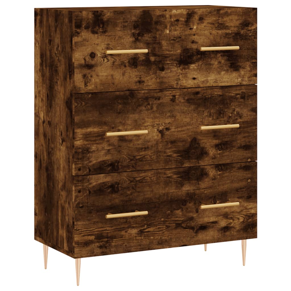 vidaXL Dressoir 69,5x34x90 cm bewerkt hout betongrijs