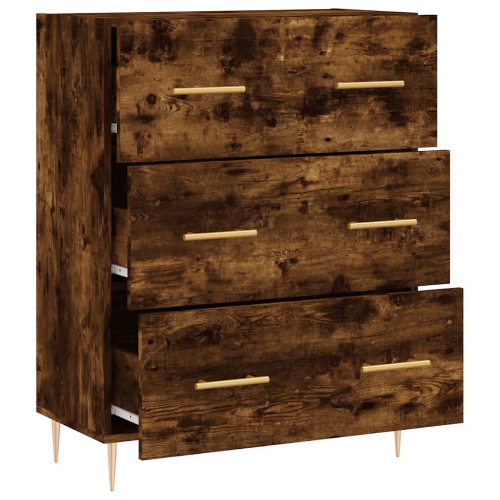 vidaXL Dressoir 69,5x34x90 cm bewerkt hout betongrijs