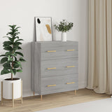 vidaXL Dressoir 69,5x34x90 cm bewerkt hout betongrijs