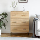 vidaXL Dressoir 69,5x34x90 cm bewerkt hout wit