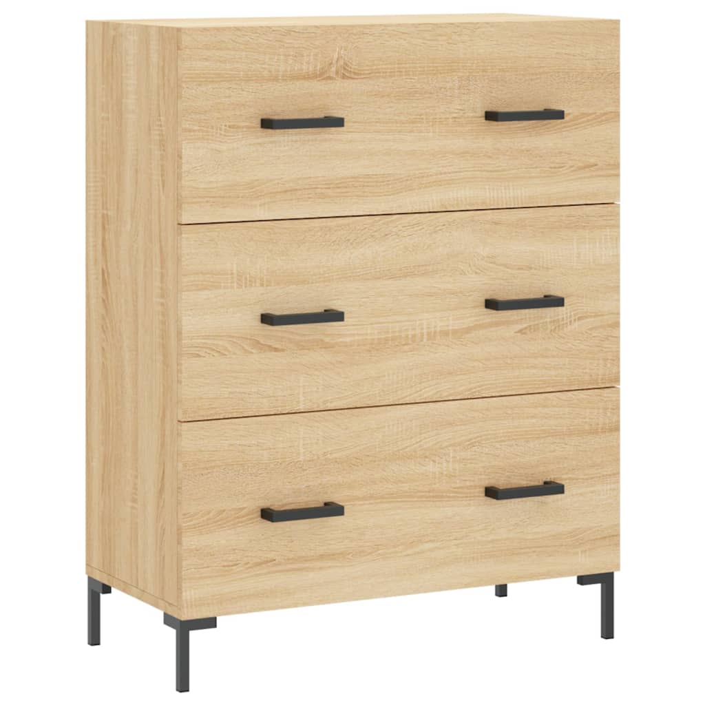 vidaXL Dressoir 69,5x34x90 cm bewerkt hout wit