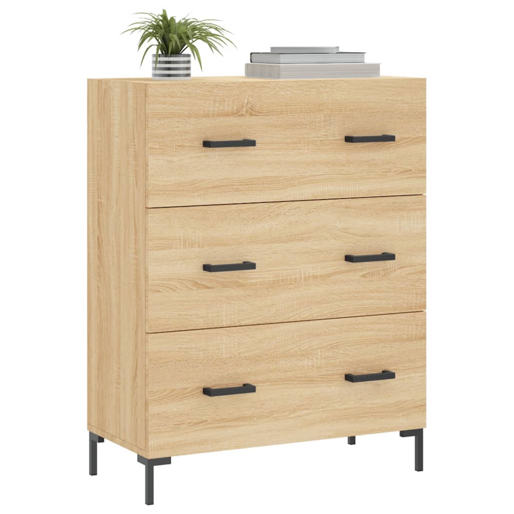 vidaXL Dressoir 69,5x34x90 cm bewerkt hout wit