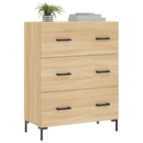 vidaXL Dressoir 69,5x34x90 cm bewerkt hout wit