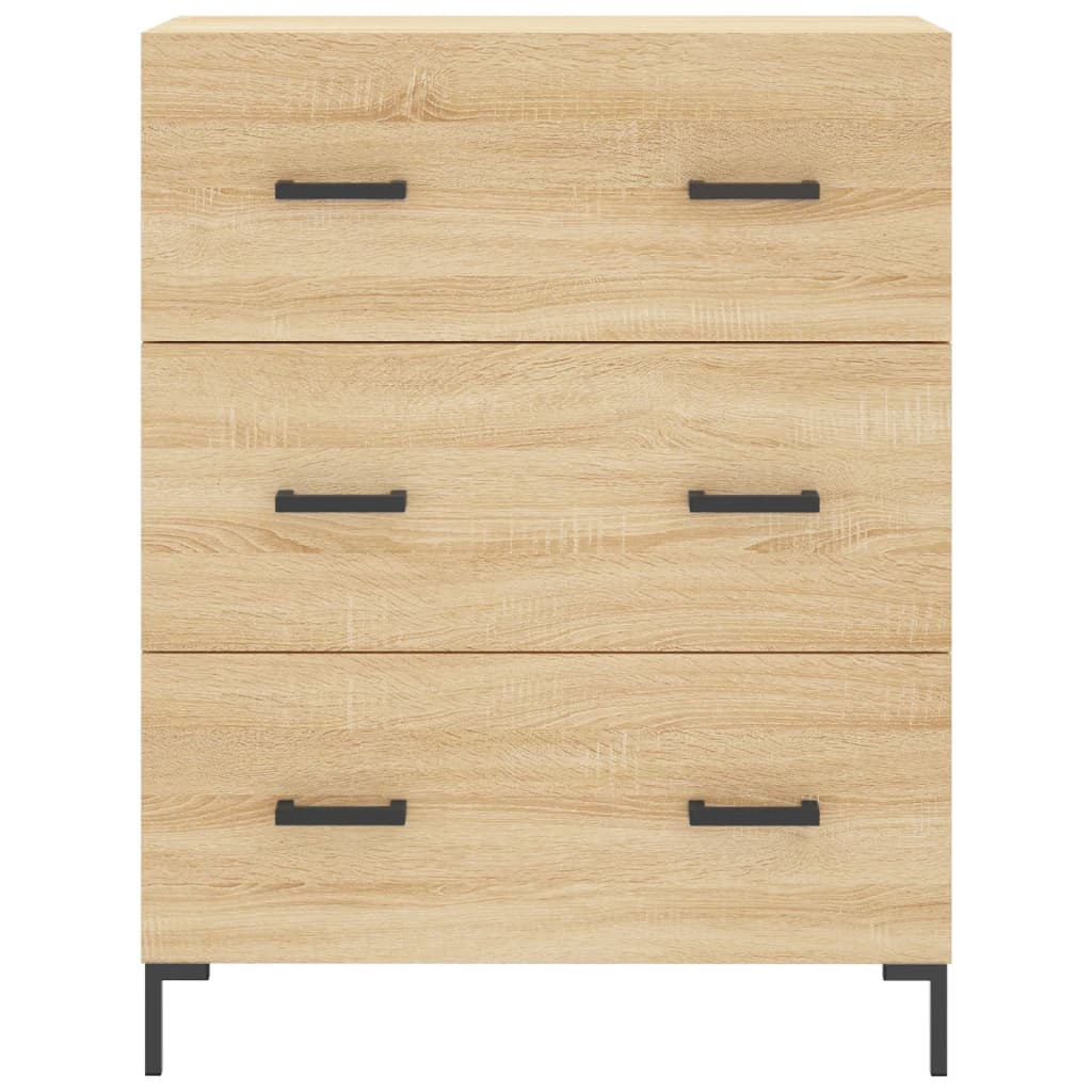 vidaXL Dressoir 69,5x34x90 cm bewerkt hout wit